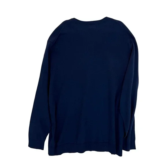 Old Navy Men's Navy Blue V-Neck Long Sleeve Lightweight Cotton Sweater XXXL - Picture 6 of 8